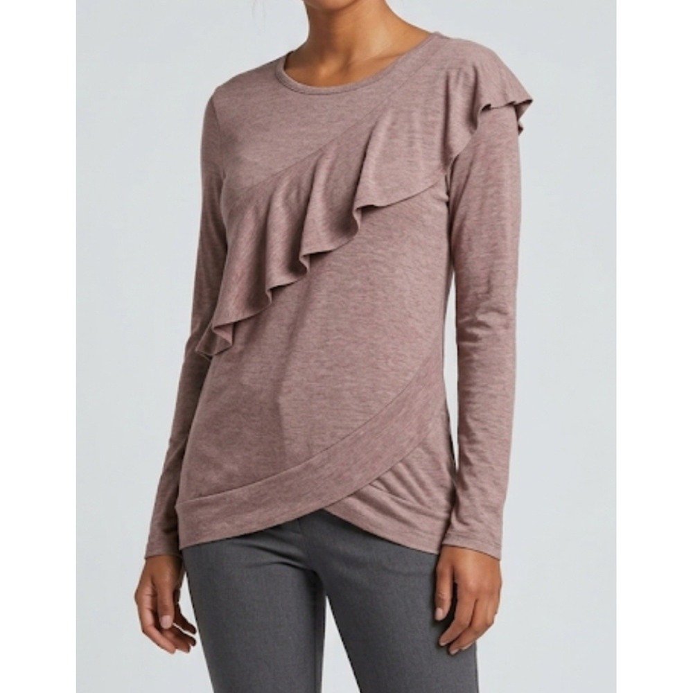 Knapp Studio Blouse Womens M Color Lavender Long sleeve NWT